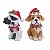 Enfeite Pendurar Cachorro Gorro Rena Noel 13,8cm - 1 Un - Imagem 1