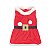 Roupa Pet Noel com Pompom Vermelho Branco 34cm - 1 Un - Imagem 1