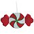 Enfeite Pendurar Candy Vermelho Branco Verde 18cm - 1 Un - Imagem 1