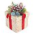 Cesta Decorativo com Folhas Marrom Vermelho Verde 16cm - 1 Un - Imagem 1