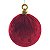 Bola Veludo Vermelho 10cm - Jogo com 4 Peças - Imagem 1