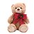 Urso Pelúcia com Laço Bege Vermelho 34cm - 1 Un - Imagem 1