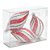 Enfeite Pendurar Pino Listrado Branco Vermelho Verde 13cm - Jogo com 2 Peças - Imagem 1