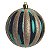 Bolas Verde Prata 10cm - Jogo com 4 Peças - Imagem 1