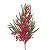 Galho Grande com Folhas Frutas Verde Vermelho 77cm - 1 Un - Imagem 1