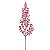 Galho Grande com Folhas Frutas Branco Vermelho 67cm - 1 Un - Imagem 1