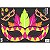Máscara Neon Quadriculada - 1 Un - Imagem 1