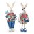 Casal Coelhos Decorativos Em Pé Floral Claro (Summer) - 2 Un - Imagem 1