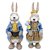 Casal Coelhos Decorativos com Acessório Marrom e Amarelo e Azul (Ibiza) - 2 Un - Imagem 1