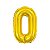 Balão Metalizado Número 0 Ouro 16" - Imagem 1
