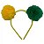 Tiara Pompom Verde e Amarela - 1 un - Imagem 1