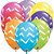 Balão Qualatex 11" - Qx Party Balloon Estampado - Listras Chevron - 6 Un - Imagem 1
