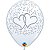 Balão Qualatex 11" - Qx Party Balloon Estampado - Corações Entrelaçados - 6 Un - Imagem 1