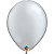Balão Qualatex 11" - Qx Party Balloon Pkg Plain - Prata - 6 Un - Imagem 1