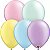Balão Qualatex 11" - Qx Party Balloon Pkg Plain - Sortido Pastel Perolado - 6 Un - Imagem 1
