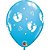Balão Qualatex 11" - Qx Party Balloon Estampado - Pegadas De Bebê E Cor - 6 Un - Imagem 1