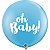 Balão Qualatex 3" - Redondo Azul Claro - Oh Baby! - 2 Un - Imagem 1