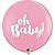 Balão Qualatex 3" - Redondo Rosa - Oh Baby! - 2 Un - Imagem 1