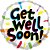 Balão Qualatex 4" - Redondo Solto - Get Well Soon!-Vistoso - 1 Un - Imagem 1