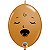Balão Qualatex 6" - Q-Link Marrom Mocha - Rosto De Bebê-Sonolento - 50 Un - Imagem 1