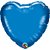 Balão Qualatex 18" - Coração - Azul Safira Metalizado Liso - 1 Un - Imagem 1