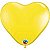 Balão Qualatex 6" - Coração Amarelo Citrico - Liso Látex - 100 Un - Imagem 1
