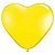 Balão Qualatex 6" - Coração Amarelo - Liso Látex - 100 Un - Imagem 1