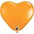 Balão Qualatex 6" - Coração Laranja - Liso Látex - 100 Un - Imagem 1