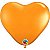 Balão Qualatex 6" - Coração Laranja Mandarim - Liso Látex - 100 Un - Imagem 1