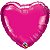 Balão Qualatex 04" - Coração - Magenta Metalizado Liso - 1 Un - Imagem 1