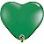 Balão Qualatex 6" - Coração Verde - Liso Látex - 100 Un - Imagem 1
