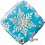 Balão Qualatex 18" - Diamante Hol - Floco De Neve Brilho Azul - 1 Un - Imagem 1