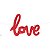 Balão Qualatex 40" - Escrita - Love Vermelho - 1 Un - Imagem 1
