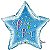 Balão Qualatex 36" - Estrela Hol - Welcome Baby Boy-Estrelas - 1 Un - Imagem 1