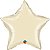 Balão Qualatex 20" - Estrela - Marfim Perolado Metalizado Liso - 1 Un - Imagem 1