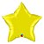 Balão Qualatex 09" - Estrela - Amarelo Citrino Metalizado Liso - 1 Un - Imagem 1