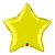 Balão Qualatex 09" - Estrela - Amarelo Citrino Metalizado Liso - 1 Un - Imagem 2