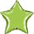 Balão Qualatex 04" - Estrela - Verde Lima Metalizado Liso - 1 Un - Imagem 1