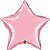 Balão Qualatex 04" - Estrela - Rosa Perolado Metalizado Liso - 1 Un - Imagem 1