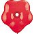 Balão Qualatex 16" - Geo Vermelho - Liso Látex Blossom - 25 Un - Imagem 1