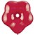 Balão Qualatex 16" - Geo Vermelho Rubi - Liso Látex Blossom - 25 Un - Imagem 1