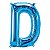 Balão Qualatex 34" - Letra - D Azul - 1 Un - Imagem 1