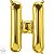 Balão Qualatex 34" - Letra - H Ouro - 1 Un - Imagem 1