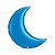 Balão Qualatex 35" - Lua Crescente - Azul Safira Metalizado Liso - 1 Un - Imagem 2