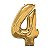 Balão Qualatex 34" - Número Quatro Ouro - 1 Un - Imagem 1