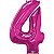 Balão Qualatex 34" - Número Quatro Magenta - 1 Un - Imagem 1