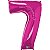Balão Qualatex 34" - Número Sete Magenta - 1 Un - Imagem 1