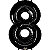 Balão Qualatex 34" - Número Oito Preto Onix - 1 Un - Imagem 1