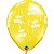 Balão Qualatex 11" - Redondo Amarelo Citrico - Happy Birthday - 50 Un - Imagem 1