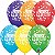 Balão Qualatex 5" - Redondo Arco-Íris - Birthday-Pontos De Confete - 100 Un - Imagem 1